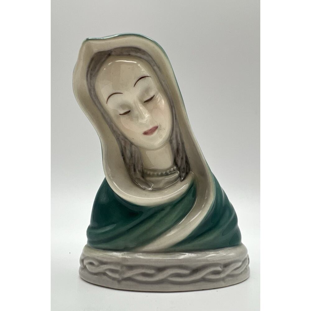 Vintage GORT Metuchen New Jersey Bone China Madonna Bust Figurine 4”